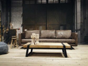 industriele leren bank