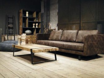 industriele leren bank