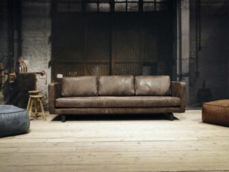 industriele leren bank