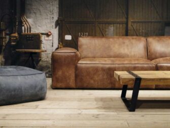 grote 5 zits bank leer