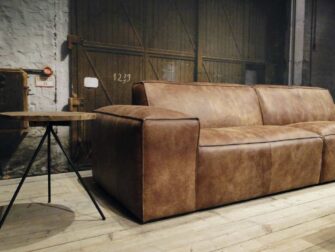 grote 5 zits bank leer