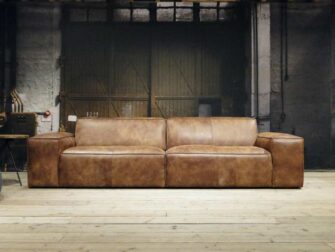 grote 5 zits bank leer