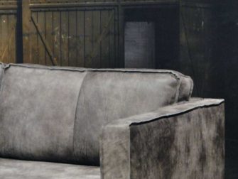 grote grijze 5 zits bank leer