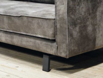 grote grijze 5 zits bank leer