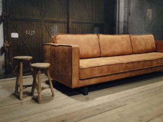 grote 5 zits bank cognac