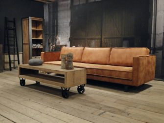 grote 5 zits bank cognac