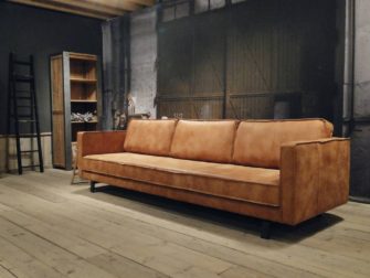 grote 5 zits bank cognac