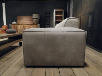 leren bank met chaise longue