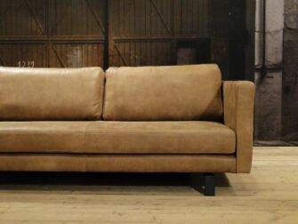 beige 3 zits bank leer