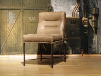 bruin leren eetkamerstoel