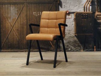 Eetkamerstoel Vertou square - leer cognac