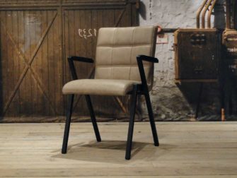 Eetkamerstoel Vertou square - leer taupe