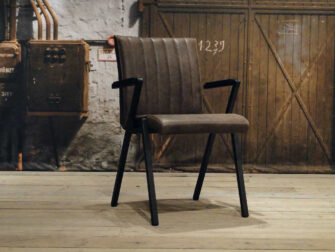 etkamerstoel Vertou vertical - leer brown