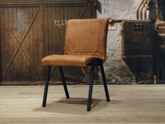 Eetkamerstoel Vertou kader vertical - leer cognac