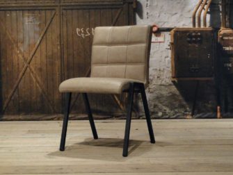 leren Eetkamerstoel Vertou square - leer taupe