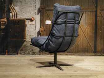 industriële draaifauteuil blauw