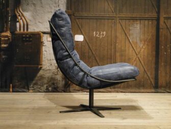 industriële draaifauteuil blauw