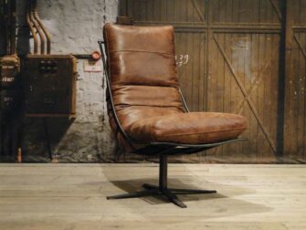industriële draaifauteuil bruin