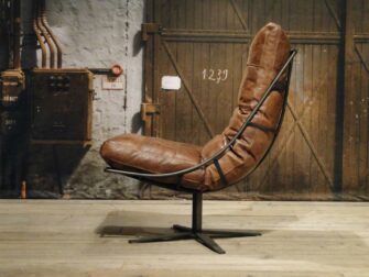 industriële draaifauteuil bruin