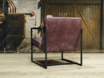 leren fauteuil pesara paars