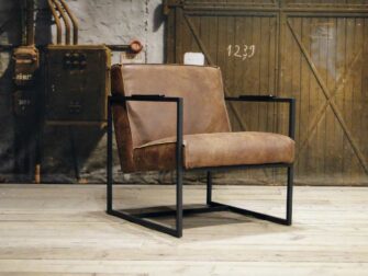 industriele leren fauteuil