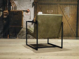 leren fauteuil pesara groen