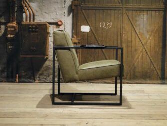 leren fauteuil pesara groen