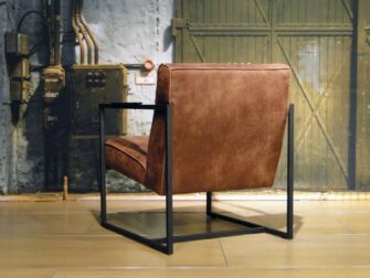 leren fauteuil pesara zenzero