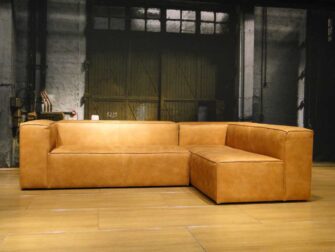 leren cognac hoekbank