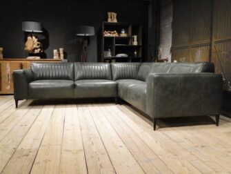 groene hoekbank leer