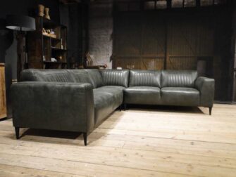 groene hoekbank leer