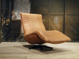 leren relax fauteuil cognac
