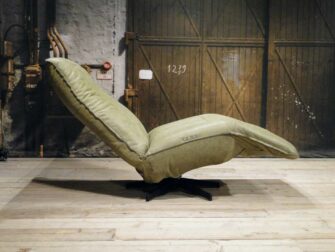 leren relax fauteuil olive