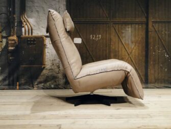leren relax fauteuil taupe