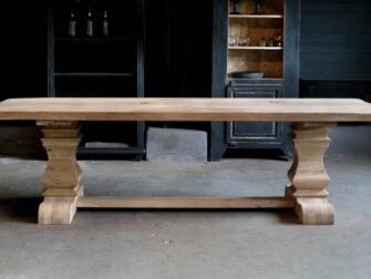 massief eiken kloostertafel