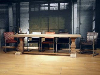 massief eiken kloostertafel