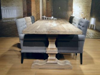 robuuste eiken kloostertafel