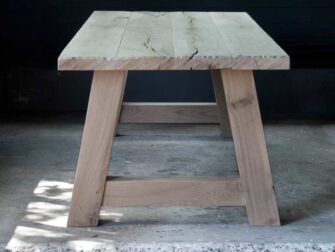 massief eiken eettafel paysan