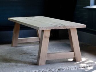 massief eiken eettafel paysan