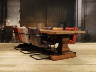 massief eiken kloostertafel