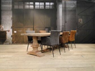 massief eiken kloostertafel