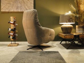 Leren verstelbare draaistoel