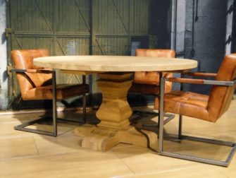 ronde eiken kloostertafel