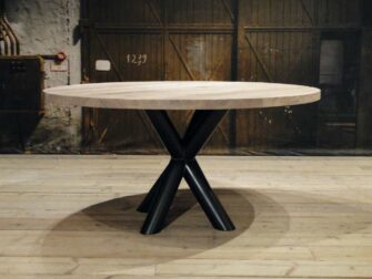 ronde industriele eiken tafel