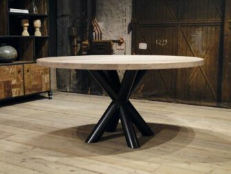 ronde industriele eiken tafel