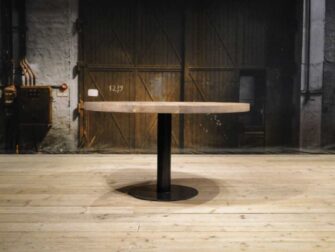 Tafel Trappes diameter 150cm in dubbel gerookt witte olie