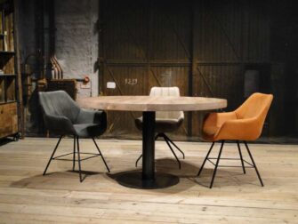 Massief eiken ronde tafel