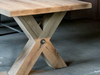 eiken kruispoot tafel montauro