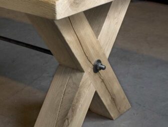 eiken kruispoot tafel montauro