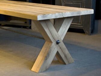 eiken kruispoot tafel montauro
